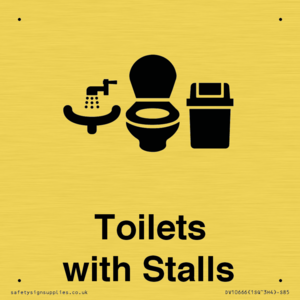 Toilets: Stalls and Wash Basin with Sanitary Bin